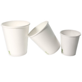 Bicchiere di Carta 9 Oz/280ml Bianco Ø8,0cm (50 Pezzi)