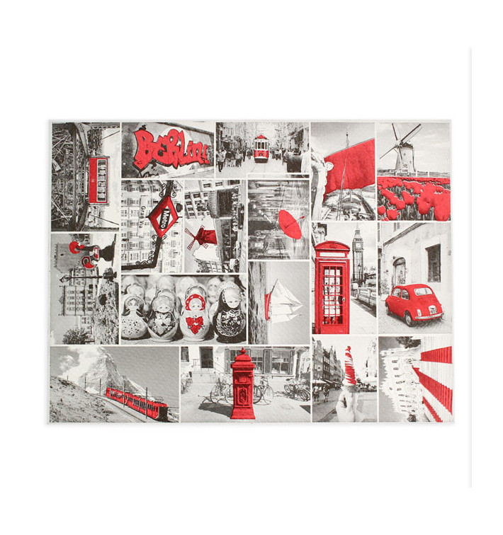 Tovaglietta di Carta 30x40cm "Europa" 50g (2500 Pezzi) Tovaglietta di Carta 30x40cm "Europa" 50g (2500 Pezzi)