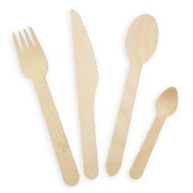 Cucchiaio di Legno Imbustate 16m (25 Pezzi)