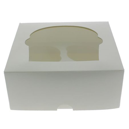 Scatola 4 Cupcakes con Inserto 17,3x16,5x7,5cm Bianco (140 Pezzi)