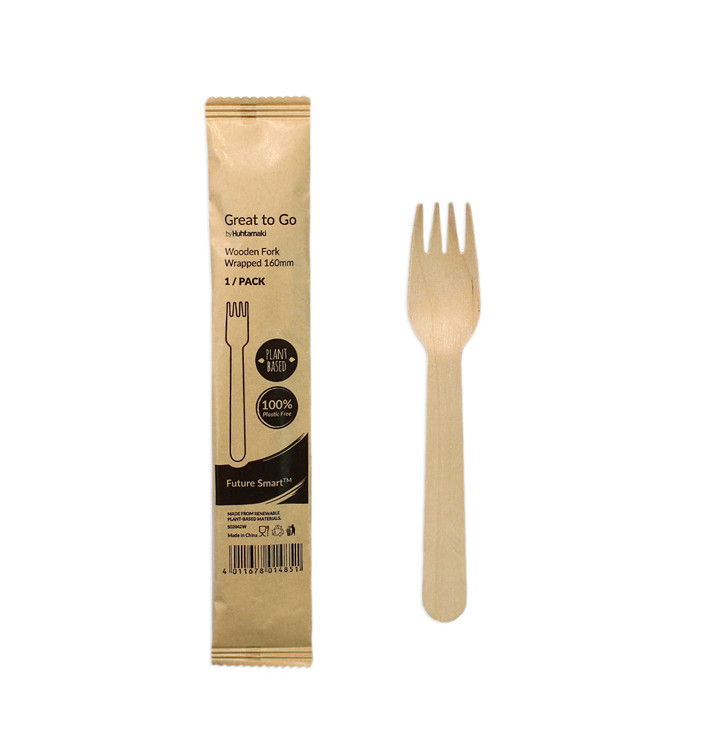 Forchetta di Legno Imbustate 16m (25 Pezzi) Forchetta di Legno Imbustate 16m (25 Pezzi)