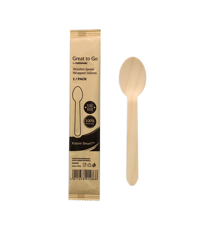 Cucchiaio di Legno Imbustate 16m (25 Pezzi) Cucchiaio di Legno Imbustate 16m (25 Pezzi)