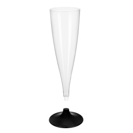 Flute Plastica Gambo Nero 140ml 2P (20 Pezzi)