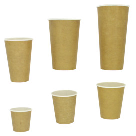 Bicchiere di Carta 100% ECO 16Oz/480ml Kraft Ø9cm (1000 Pezzi)