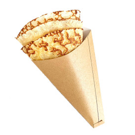 Cono di Carta "Crêpes" 12x2,5x19cm 300g/m2 (100 Pezzi)