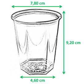 Bicchiere Plastica Esagonale PS Glas 250ml (50 Uds)