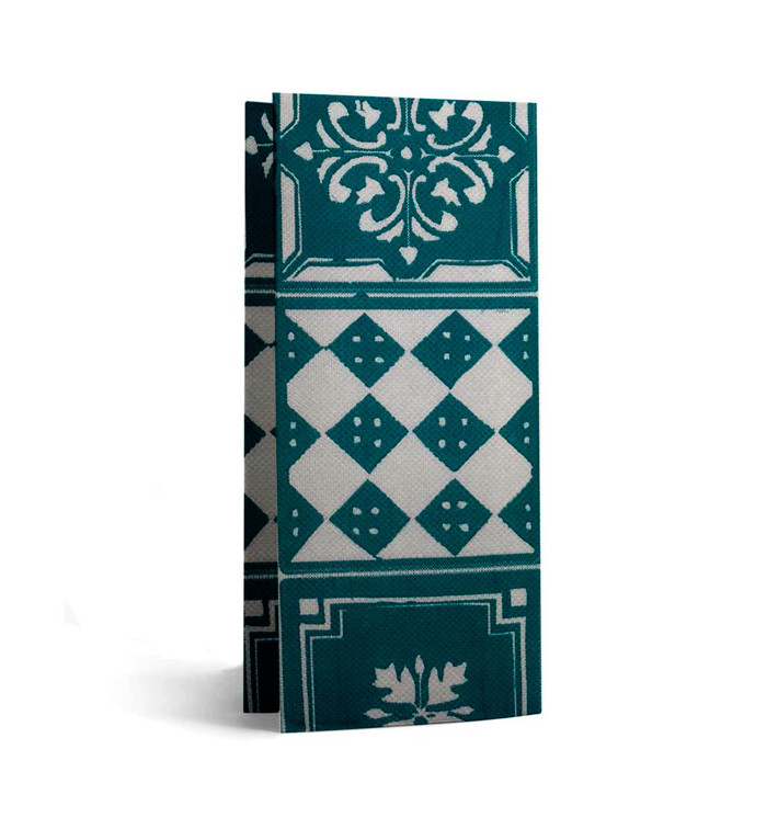 Tovagliolo di Carta 1/8 33x40cm "Alhambra" Turchese Punta-Punta (50 Pezzi) Tovagliolo di Carta 1/8 33x40cm "Alhambra" Turchese Punta-Punta (50 Pezzi)