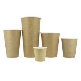 Bicchiere di Carta 100% ECO 2,5Oz/75ml Kraft Ø5cm (50 Pezzi)