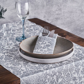 Tovaglia Rotolo Airlaid 0,4x48m "Versalles" Grigio 50g/m² P30cm (1 Pezzo)