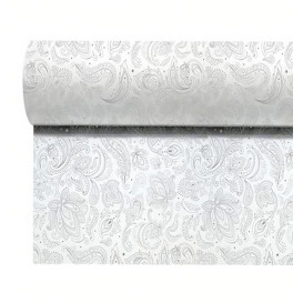 Tovaglia Rotolo Non Tessuto 0,4x48m "Mandala" Grigio 50g/m² P40cm (6 Pezzi)