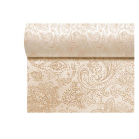 Tovaglia Rotolo Non Tessuto 0,4x48m "Mandala" Crema 50g/m² P40cm (6 Pezzi)