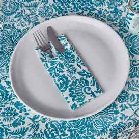 Tovagliolo Portaposate di Airlaid  "Versalles" Turchese 33x40cm 55g/m² (800 Pezzi)