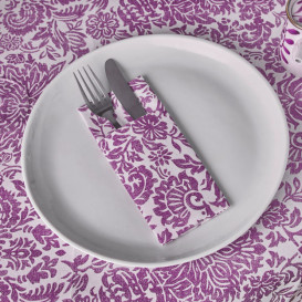Tovagliolo Portaposate di Airlaid  "Versalles" Viola 33x40cm 55g/m² (40 Pezzi)