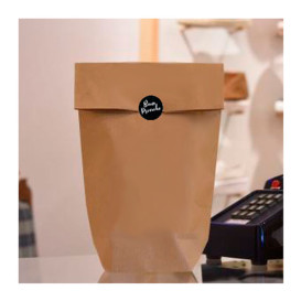 Sacchetto di carta con Base Esagonale Kraft 19x26cm (50 Pezzi)