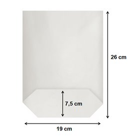 Sacchetto di carta con Base Esagonale Bianco 19x26cm (1000 Pezzi)