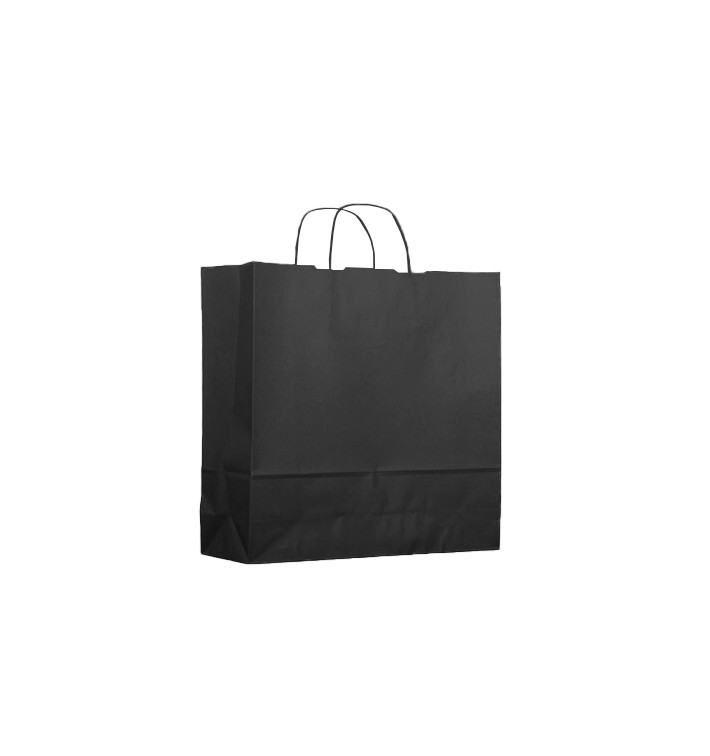 Buste Shopper in Carta Nero 100g 22+9x23cm (25 Pezzi) Buste Shopper in Carta Nero 100g 22+9x23cm (25 Pezzi)