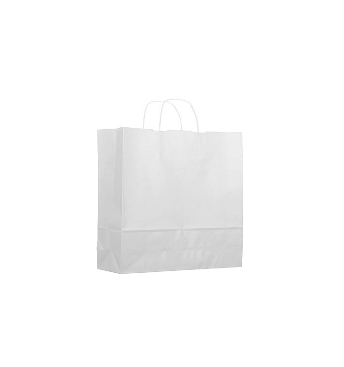 Buste Shopper in Carta Bianca 100g 18x8x24 cm (300 Pezzi) Buste Shopper in Carta Bianca 100g 18x8x24 cm (300 Pezzi)