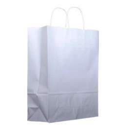 Buste Shopper in Carta Bianca 100g 25+13x33cm (25 Pezzi)