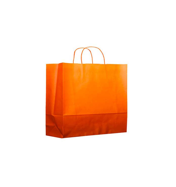 Buste Shopper in Carta Arancione 80g 20+10x29 cm (200 Pezzi) Buste Shopper in Carta Arancione 80g 20+10x29 cm (200 Pezzi)