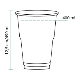 Bicchiere Plastica Glas PET Trasparente 490ml (960 Pezzi)