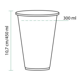 Bicchiere PLA Bio Trasparente 450ml Ø9,5cm (75 Pezzi) 