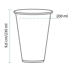 Bicchiere PLA Bio Trasparente 230ml (3000 Pezzi)