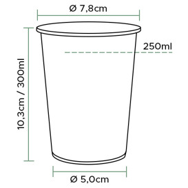 Bicchiere PLA Bio Trasparente 299ml Ø7,8cm (2000 Pezzi)