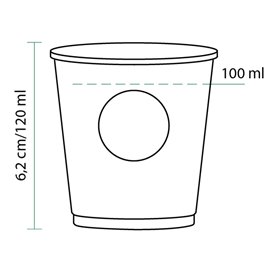 Bicchiere di Carta 4Oz/120ml "Specialty to go" Ø6,2cm (2000 Pezzi)