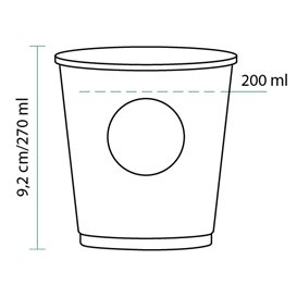 Bicchiere di Carta 9 Oz/270ml "Specialty to go" Ø8,0cm (50 Pezzi)
