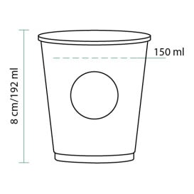 Bicchiere di Carta Eco Cupmatic 6Oz/192ml Ø7,0cm (3000 Pezzi)