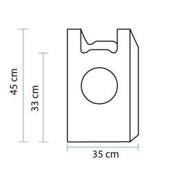 Sacchetto di Plastica Canottiera 100% Biodegradabile 35x45 cm (100 Pezzi)