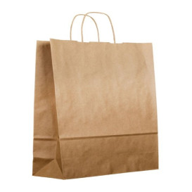 Buste Shopper in Carta Kraft 120g/m² 36+24x39cm (50 Pezzi)