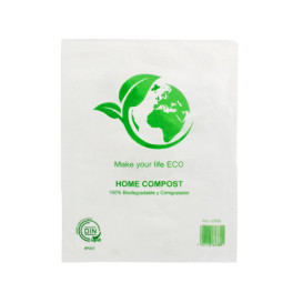 Sacchetti Plastica 100% Biodegradabile 16x24cm (100 Pezzi)