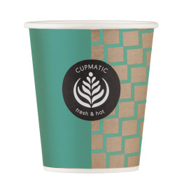 Bicchiere di Carta Eco Cupmatic 8Oz/210ml Ø7,0cm (100 Pezzi)