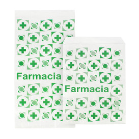Sacchetto di Carta Bianca Farmacia 14+7x28cm (250 Pezzi)
