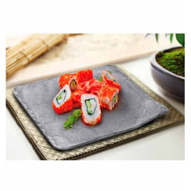 Piatto di Plastica Ardesia PS 24x24 cm (10 Pezzi)