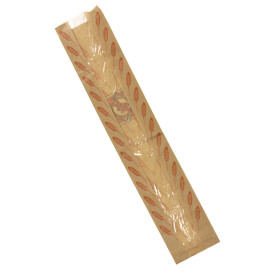 Sacchetto di Carta Kraft Finestra "Espigas" 14+7x55cm (125 Pezzi)