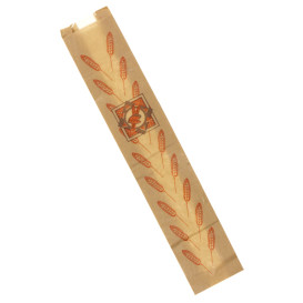 Sacchetto di Carta Kraft Finestra "Espigas" 14+7x55cm (125 Pezzi)