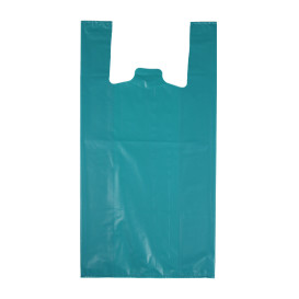 Sacchetto di Plastica Canottiera 70% Riciclato “Colors” Blu 42x53cm 50µm (40 Pezzi)
