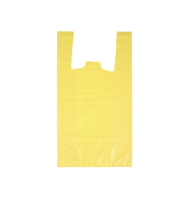 Sacchetto di Plastica Canottiera 70% Riciclato “Colors” Gialla 42x53cm 50µm (1.000 Pezzi) Sacchetto di Plastica Canottiera 70% Riciclato “Colors” Gialla 42x53cm 50µm (1.000 Pezzi)