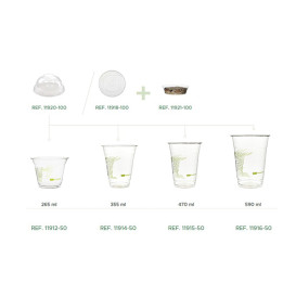 Coperchio Cupola Buco PLA Bicchiere 265,355,590ml (1.000 Pezzi)