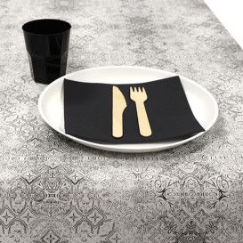 Tovaglia di Carta Taglio 1x1m "Mosaico" Nero 40g/m² (400 Pezzi)