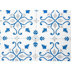 Tovaglia di Carta Taglio 1x1m "La Valenciana" Turchese 40g/m² (400 Pezzi)