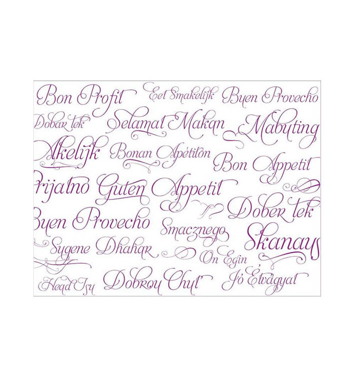 Tovaglietta di Carta Fucsia "Buon Appetito" 30x40cm 40g/m² (1.000 Pezzi) Tovaglietta di Carta Fucsia "Buon Appetito" 30x40cm 40g/m² (1.000 Pezzi)