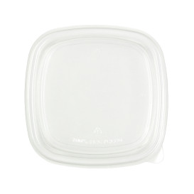 Coperchio di Plastica RPET Trasparente 17x17cm (50 Pezzi)