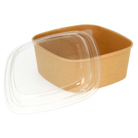 Coperchio di Plastica RPET Trasparente 17x17cm (50 Pezzi)