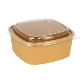 Coperchio di Plastica RPET Trasparente 17x17cm (300 Pezzi)