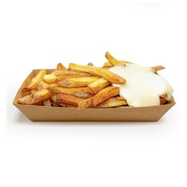 Contenitori MenuBox di Cartone Kraft con Finestra 20x20x8,5cm (55 Pezzi)