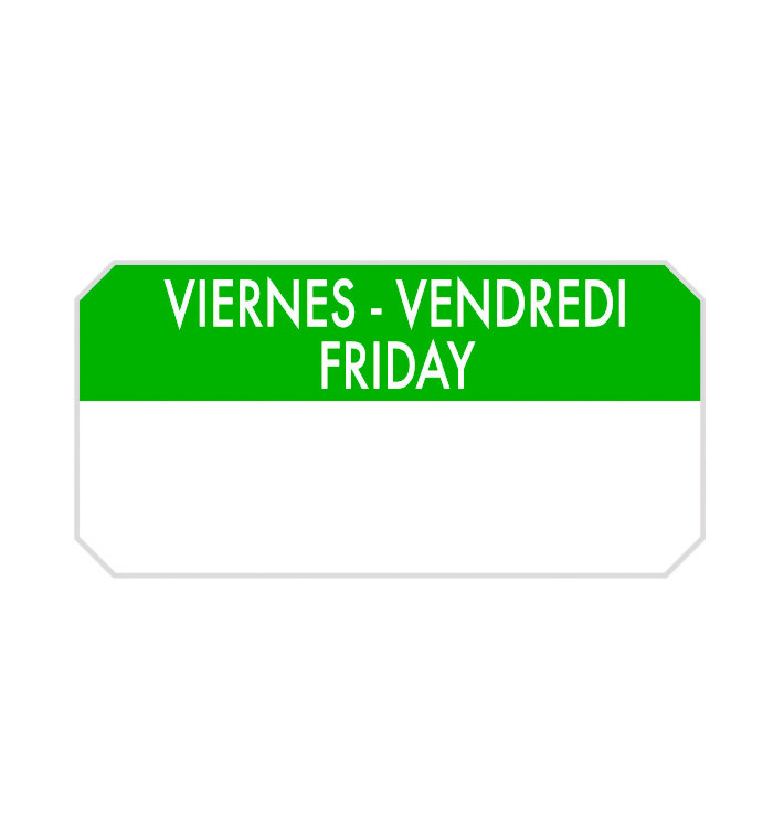 Rotolo Adesivo Rettangolare "Friday" 5x2,5cm (1.000 Pezzi) Rotolo Adesivo Rettangolare "Friday" 5x2,5cm (1.000 Pezzi)