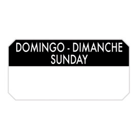 Rotolo Adesivo Rettangolare "Sunday" 5x2,5cm (1.000 Pezzi)